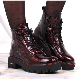 Botas isolantes lacadas em couro Artiker W HBH35 vermelho 2