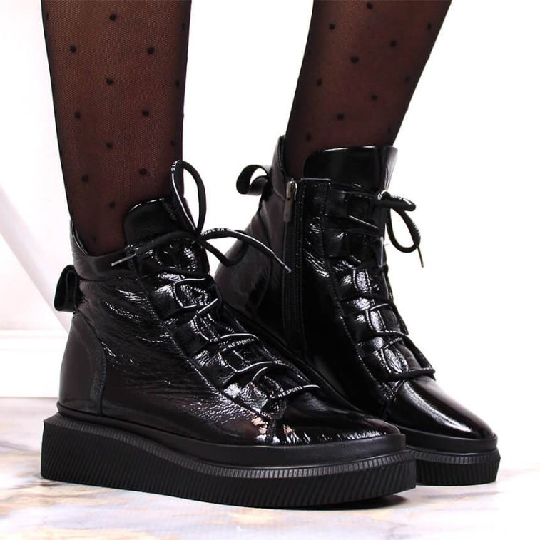 Botas isolantes lacadas em couro Artiker W HBH36 preto 2