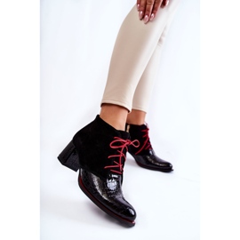 PA2 Botas Femininas de Salto Baixo Preto Ebba 1