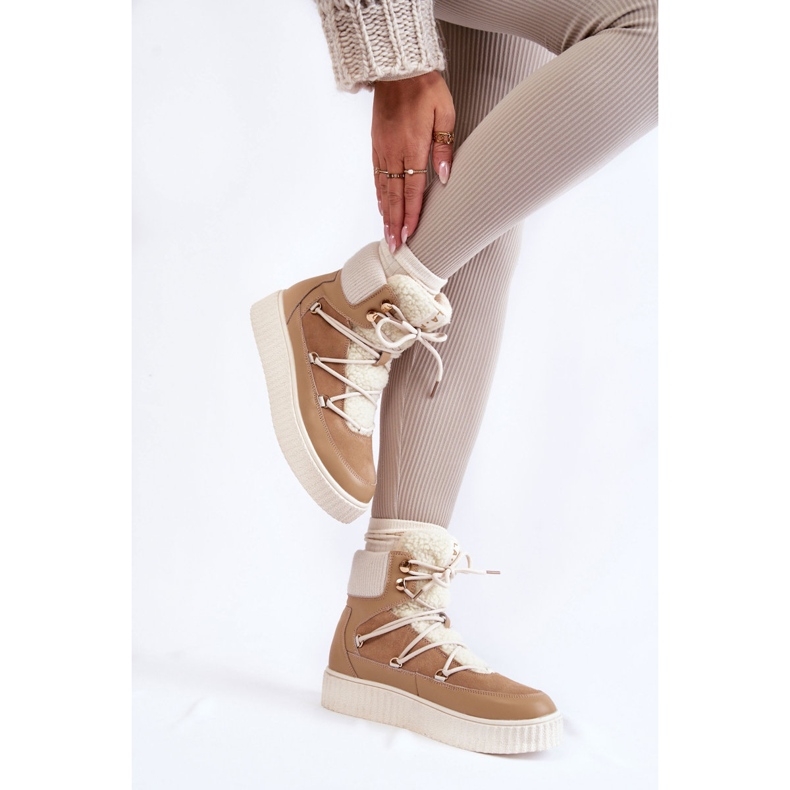PL4 Botas de neve femininas La.Fi 280072TA-QN Bege 1