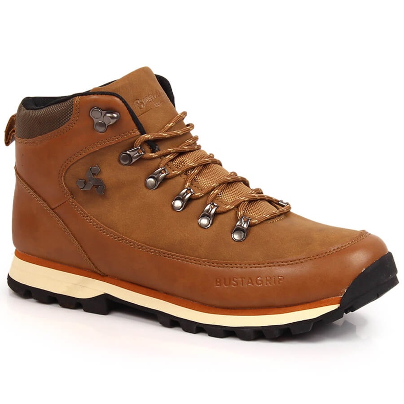 Tênis de trekking masculino de couro marrom Outback Bustagrip 1