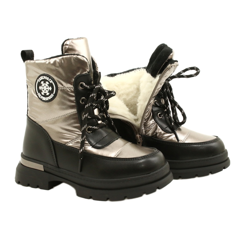 Botas de neve das meninas Evento 22dz23-5258 PEPTER preto 4