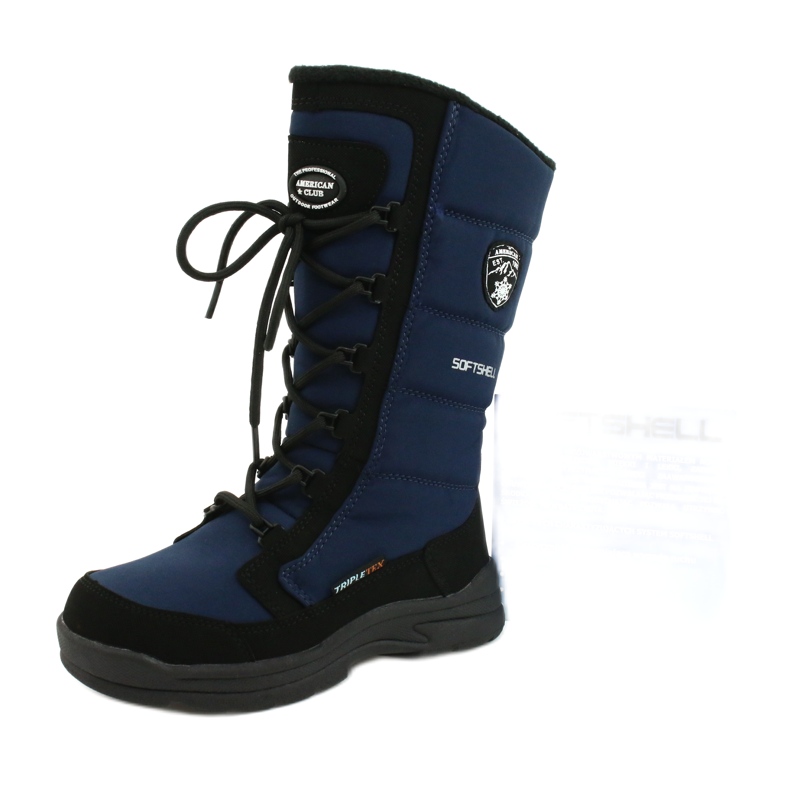 American Club Botas mole -slofs de crianças americanas com SN12/22 Membrana da Marinha azul 5