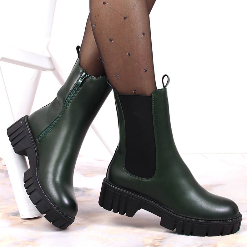 Botas na plataforma isoladas Sergio Leone W SK393 verde 1