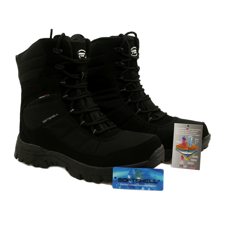 American Club Botas com membrana isolada com polar SN01 / 22 preto 5