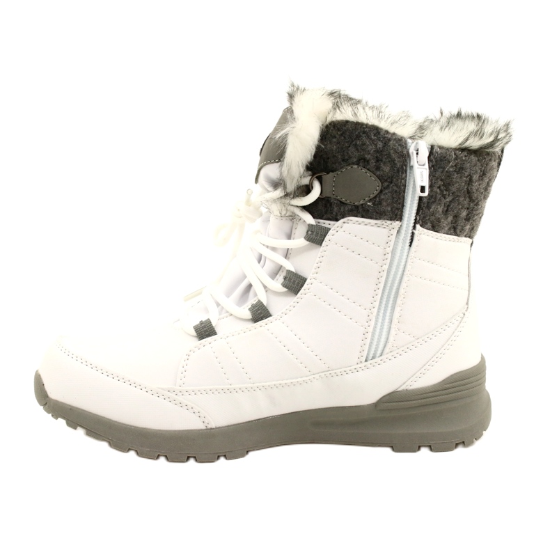 Botas de neve softshell com membrana American Club SN26 / 22 em branco cinza 2
