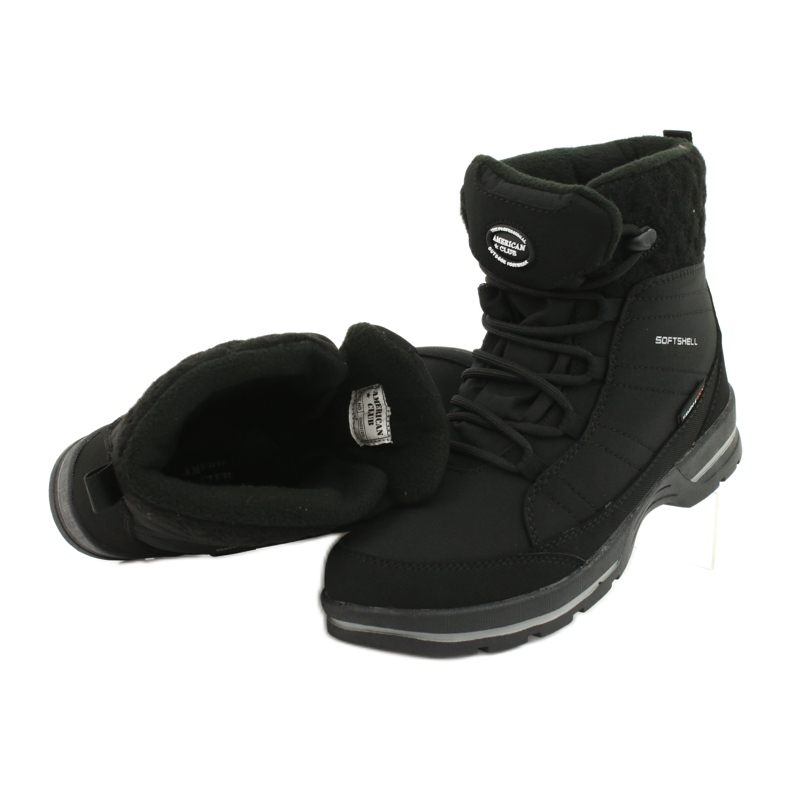 Botas de neve softshell com membrana American Club SN02 / 22 preto 1 Botas de neve softshell com membrana American Club SN02 / 22 preto 1