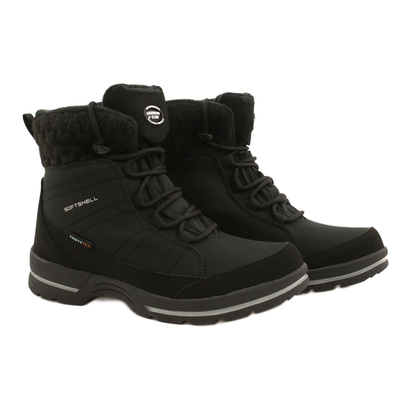 Botas de neve softshell com membrana American Club SN02 / 22 preto 5