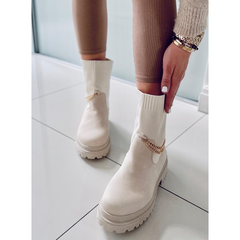 PA1 Botas com cabedal Jesse Beige flexível bege 1