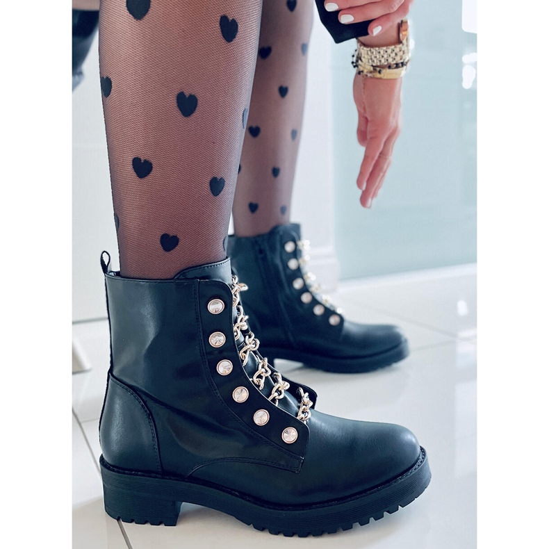 PA1 Botas militares Prince Black Gold preto 2