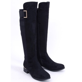 PA1 Botas de montaria femininas Lauv Black preto 1