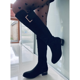 PA1 Botas de montaria femininas Lauv Black preto 2