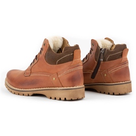 KOMODO Botas masculinas de couro, tijolo 885 com isolamento marrom 4