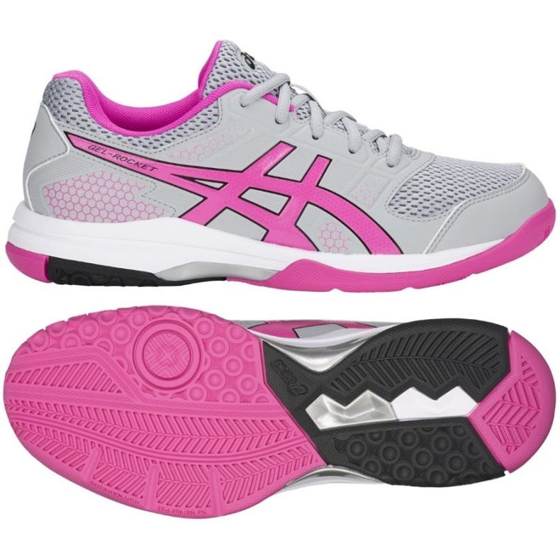Tênis de voleibol Asics Gel Rocket 8 W B756Y-020 cinza tons de cinza 1