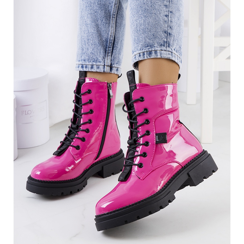PA1 Botas lacadas rosa Casies 1