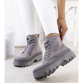 PA1 Tênis cinza Devost de camurça ecológica 1