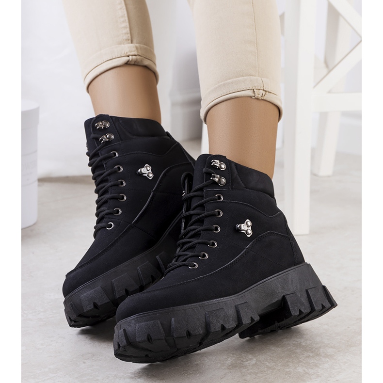 PA1 Botas de caminhada de mulher Bisa pretas preto 1