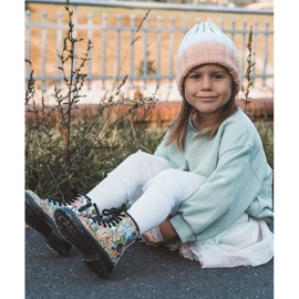 FR1 Botas quentinhas para crianças com estampa rosa Dexi multicolorido 1
