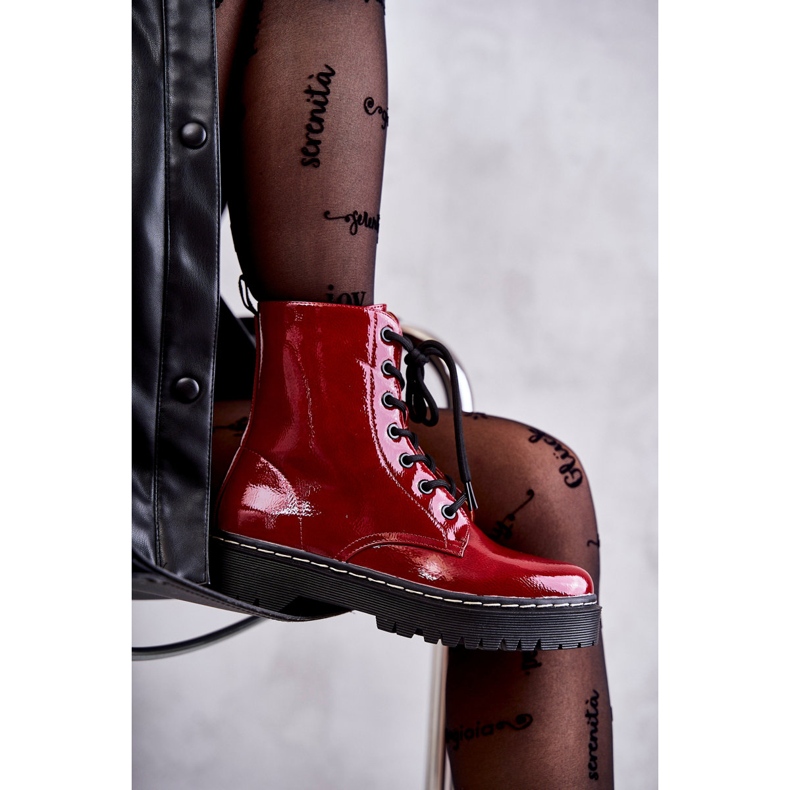 S.Barski Botas femininas vermelhas Kognito HY56 vermelho 4