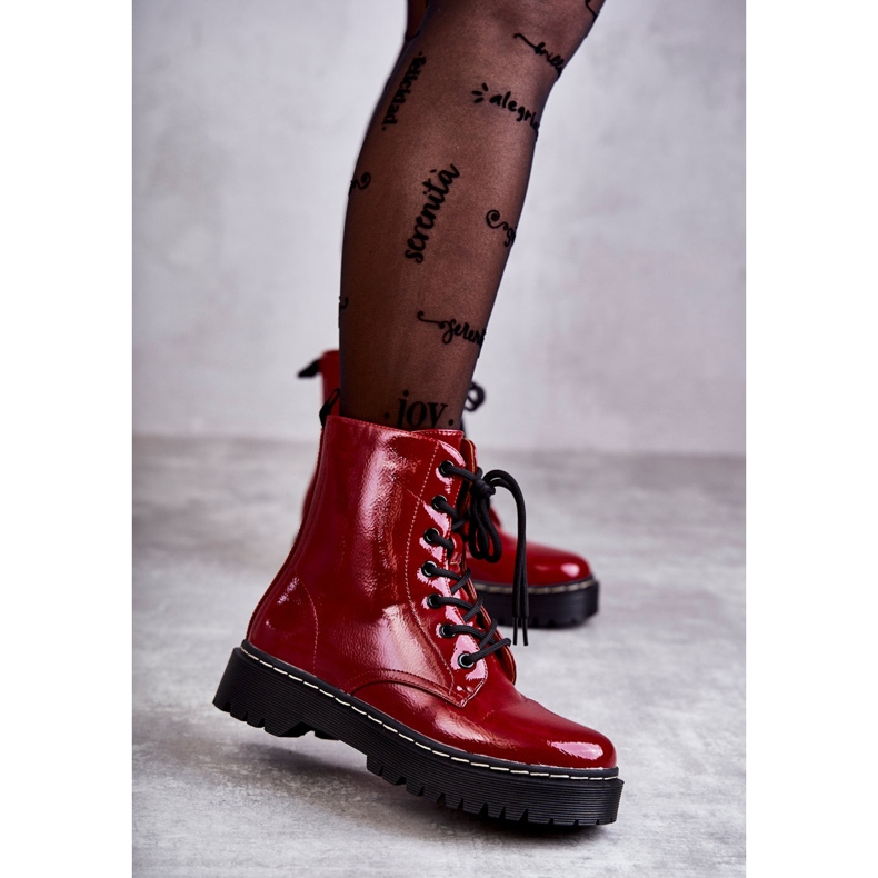 S.Barski Botas femininas vermelhas Kognito HY56 vermelho 2