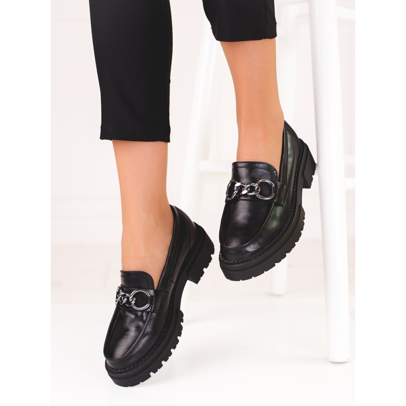 Mocassins femininos Shelovet pretos 1