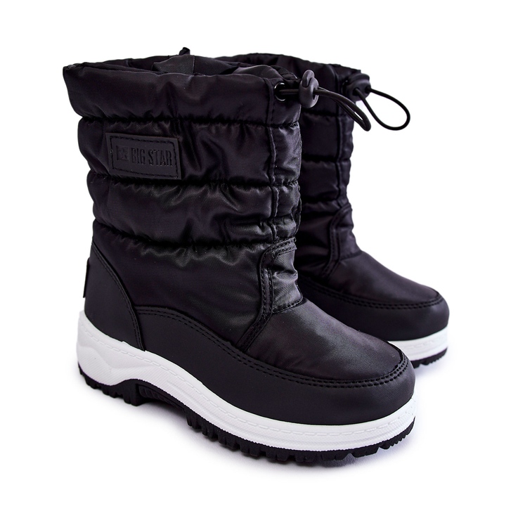 Botas de neve infantil deslizante Big Star KK374235 preta preto 1