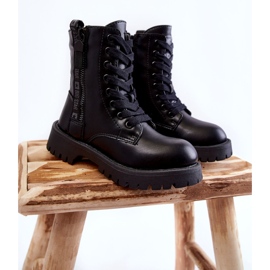 Botas infantis pretas com zíper Big Star KK374136 preto 1