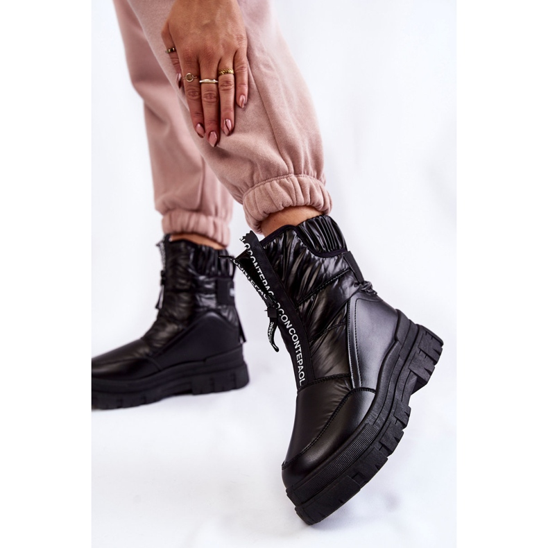 Vinceza Botas de neve pretas femininas confortáveis ​​Elodia preto 2