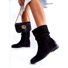 PG1 Botas femininas de camurça preta Venis CH2180 preto 4