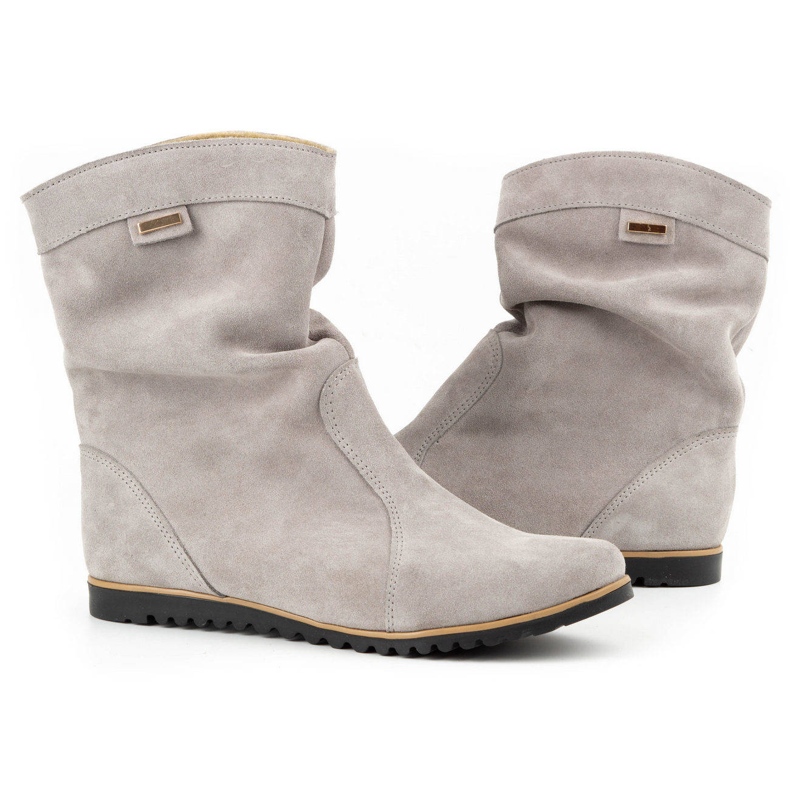 Olivier Botas de couro aquecidas por Emi Light Grey cinza 3