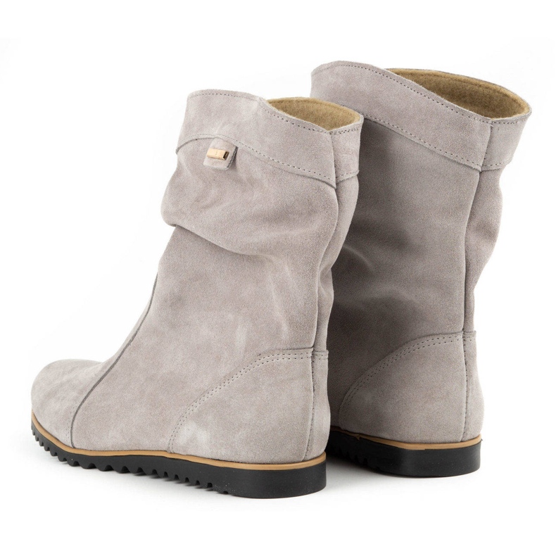 Olivier Botas de couro aquecidas por Emi Light Grey cinza 4