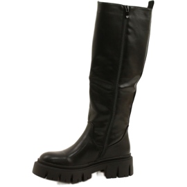Botas femininas forradas com pele Evento 22KZ35-5089 pretas preto 1