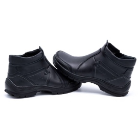 Olivier Botas masculinas de couro de inverno 352 MP pretas preto 3