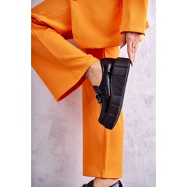 PL5 Sapatos de couro da moda na plataforma Black Marsol preto 4