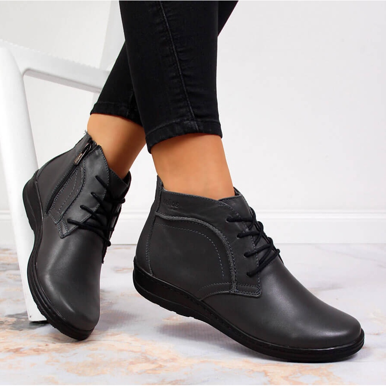 Botas de couro com isolamento cinza Helios 612-2 2 Botas de couro com isolamento cinza Helios 612-2 2