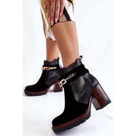 Botas femininas de couro Maciejka 05781-01 Preto 2