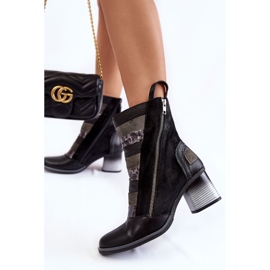 Botas de couro femininas Maciejka 05647-01 pretas preto cinza 2