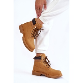 Botas quentes femininas Camel Lonne castanho 2