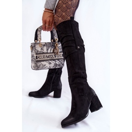 PL4 Botas de camurça sobre o joelho La.Fi 270065B-SU Preto 2