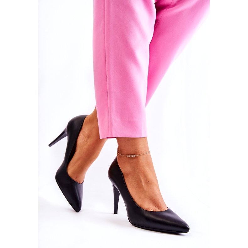 Sergio Leone Sapatilhas Clássicas de Couro Preto Magicamente 1396 1