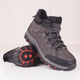 Botins altos masculinos com protetor cinza 1