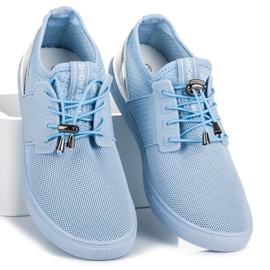 Seastar Calçados esportivos com cordão azul cinza 2