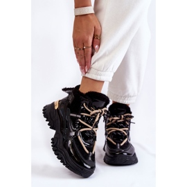 PM1 Botas esportivas femininas pretas com isolamento Edora preto 1