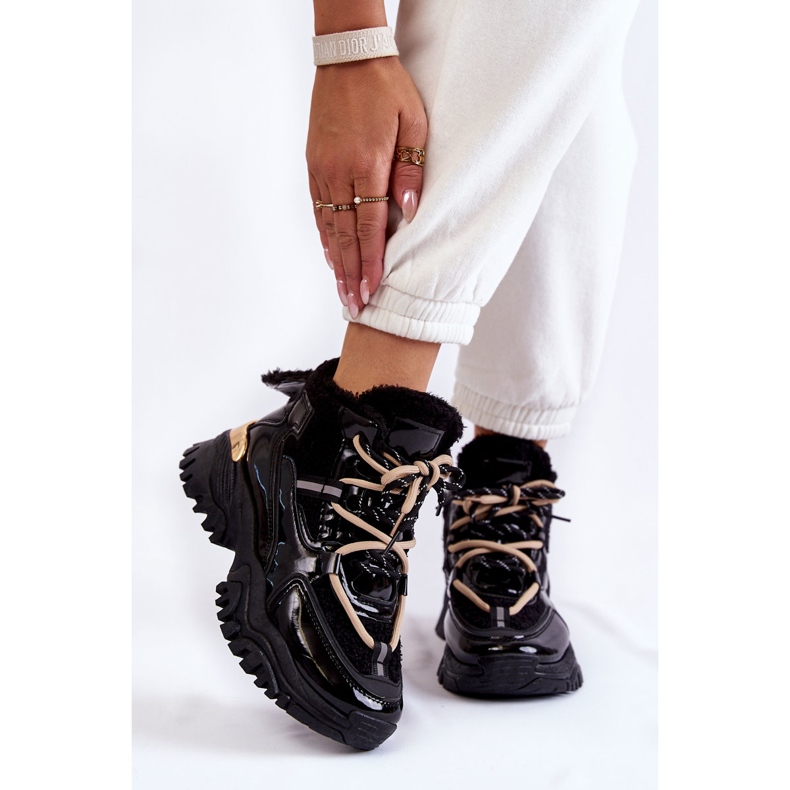 PM1 Botas esportivas femininas pretas com isolamento Edora preto 1