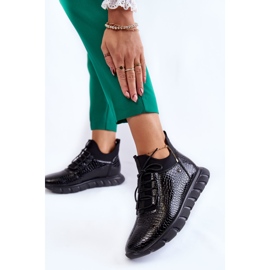 Vinceza Tênis femininos leves sem salto preto Soroco 2