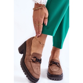 Vinceza Sapatos femininos de salto alto de camurça bege escuro Sanya marrom 1