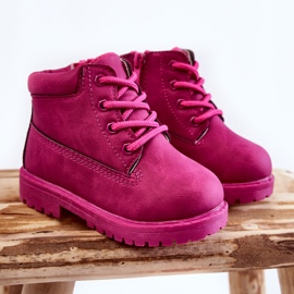 Botas Trappers infantis com zíperes Fuchsia Dexter rosa 1