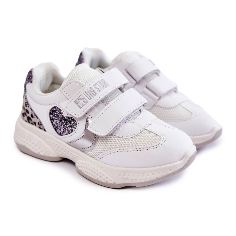 Calçado esportivo infantil com velcro Big Star KK374022 Branco 1