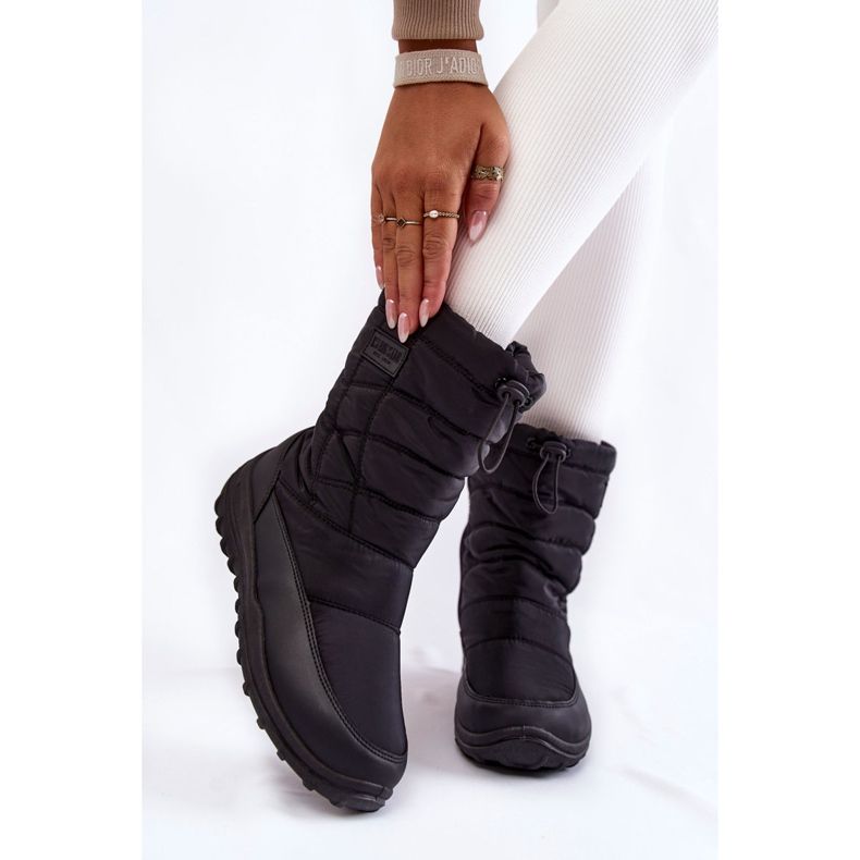 Botas femininas de neve de alta temperatura Big Star KK274599 preta preto 1