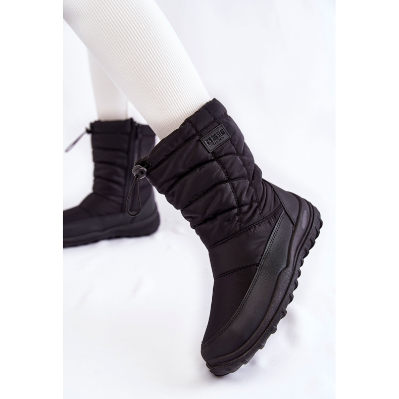 Botas femininas de neve de alta temperatura Big Star KK274599 preta preto 2